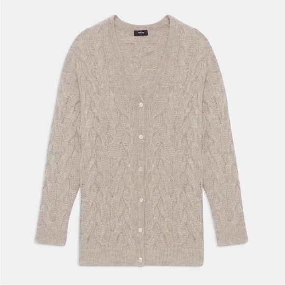 Theory Alpaca Cable Knit Cardigan - Picture 7 of 7